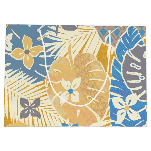 Hawaiitische afdruk groot cadeauzakje (Achterkant)