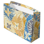 Hawaiitische afdruk groot cadeauzakje (Achterkant Gekanteld)