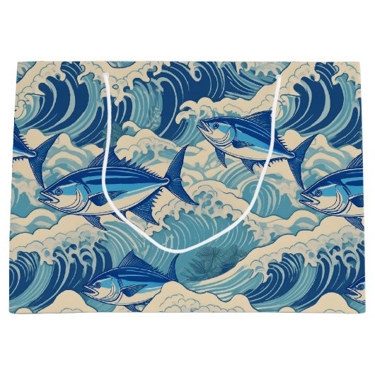 Hawaiitische afdruk groot cadeauzakje (Voorkant)