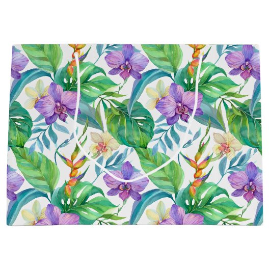 Hawaiitische afdruk groot cadeauzakje (Voorkant)