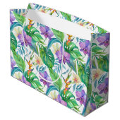 Hawaiitische afdruk groot cadeauzakje (Achterkant Gekanteld)