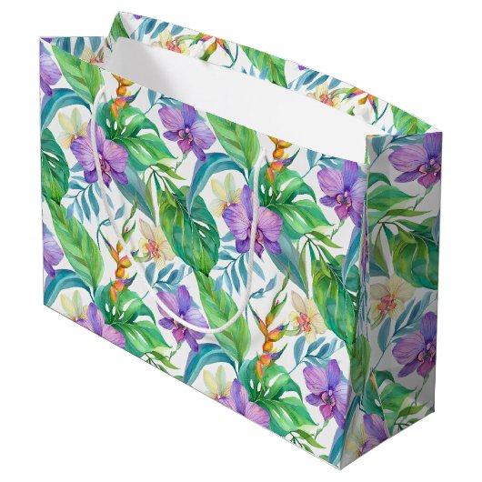 Hawaiitische afdruk groot cadeauzakje (Achterkant Gekanteld)