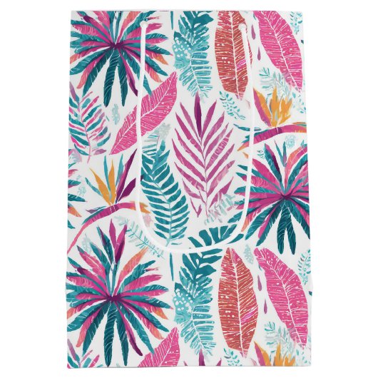 Hawaiitische afdruk medium cadeauzakje (Achterkant)