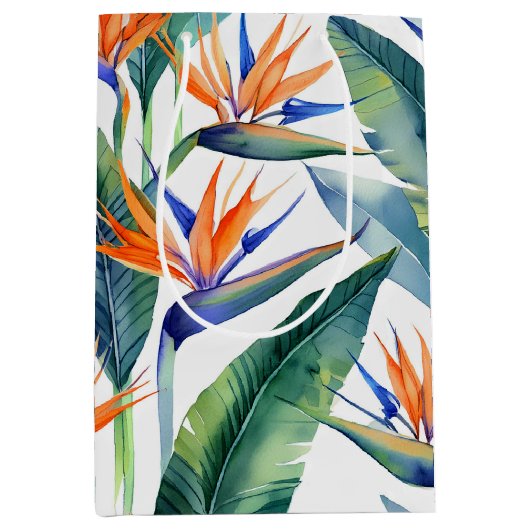 Hawaiitische afdruk medium cadeauzakje (Voorkant)