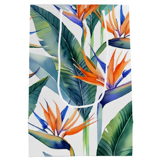 Hawaiitische afdruk medium cadeauzakje (Achterkant)