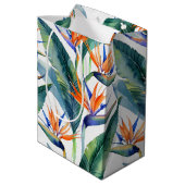 Hawaiitische afdruk medium cadeauzakje (Achterkant Gekanteld)