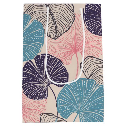 Hawaiitische afdruk medium cadeauzakje (Achterkant)