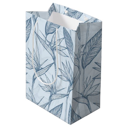 Hawaiitische afdruk medium cadeauzakje (Achterkant Gekanteld)