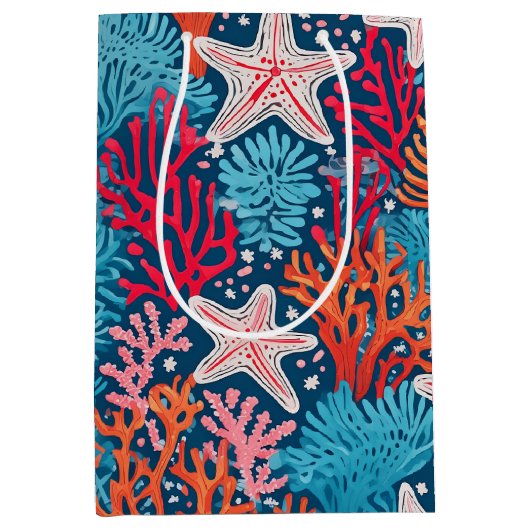 Hawaiitische afdruk medium cadeauzakje (Voorkant)