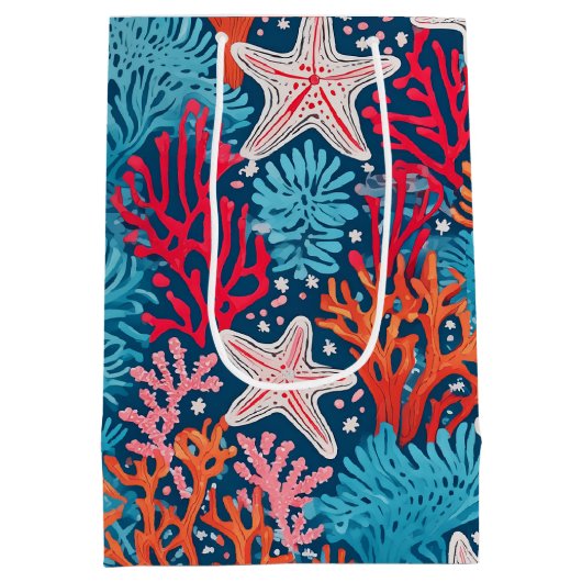 Hawaiitische afdruk medium cadeauzakje (Achterkant)