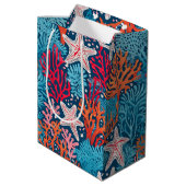 Hawaiitische afdruk medium cadeauzakje (Achterkant Gekanteld)