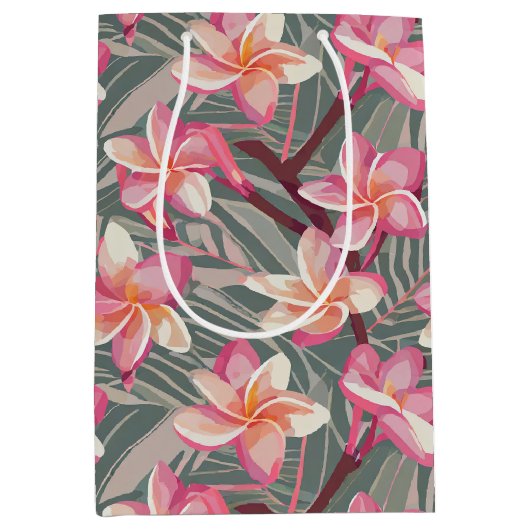 Hawaiitische afdruk medium cadeauzakje (Voorkant)