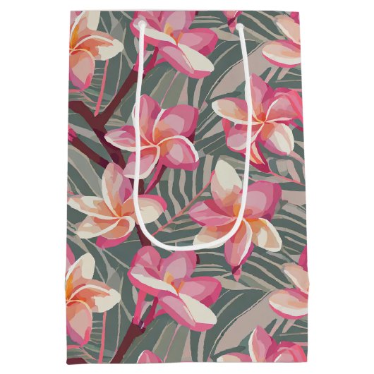 Hawaiitische afdruk medium cadeauzakje (Achterkant)