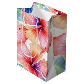 Hawaiitische afdruk medium cadeauzakje (Voorkant Gekanteld)