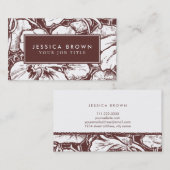 Hawaiitische bloemen lijnkunst Aangepast Visitekaa Visitekaartje (Voorkant / Achterkant)