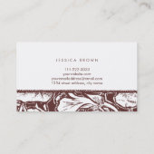 Hawaiitische bloemen lijnkunst Aangepast Visitekaa Visitekaartje (Achterkant)