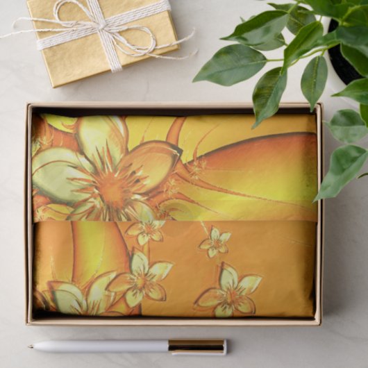 hawaiitische bloemen tissuepapier (Geschenk)