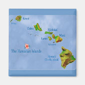 Hawaiitische eilanden magnet (Voorkant)
