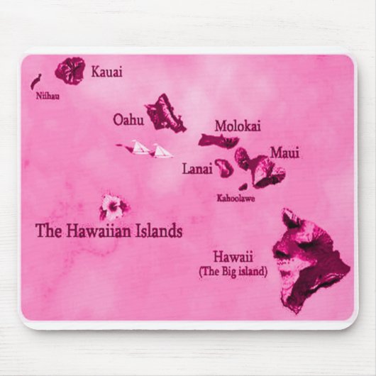 Hawaiitische eilanden muismat (Voorkant)