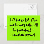 Hawaiitische Gezegden Briefkaart (Voorkant / Achterkant)