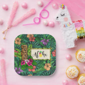 Hawaiitische partij papieren bordje (Feest)