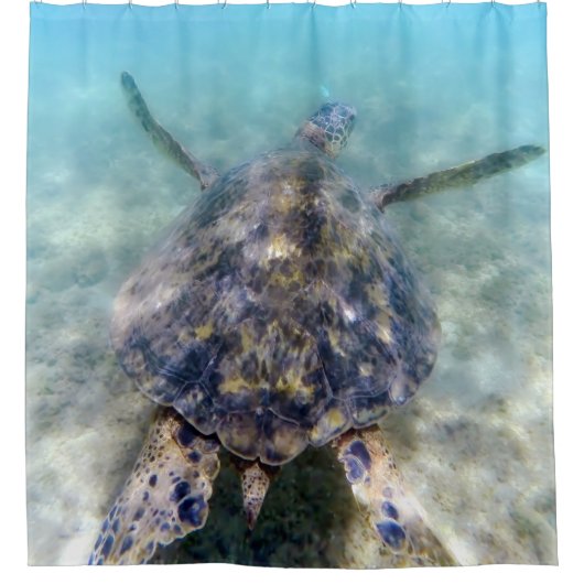 Hawaiitische schildpadden douchegordijn (Voorkant)