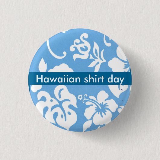 Hawaiitische Shirt Dag Ronde Button 3,2 Cm (Voorkant)