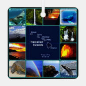 Hawaiitische tropische regenbogen en zonsondergang metalen ornament (Achterkant)