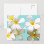 Hawaiitische witte ポ blauwe ス ト ー ド briefkaart (Voorkant / Achterkant)