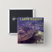 Hawaiitische zeeen schildpadden vierkante button 5,1 cm (Voorkant /achterkant)