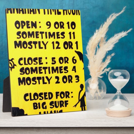 hawaïsche tijd fotoplaat (Zijkant)