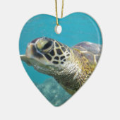 Hawaise Groene Zeeschildpad Keramisch Ornament (Links)