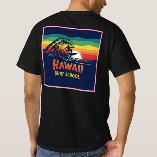 HAWAJ SURF SCHOOL T-SHIRT (Achterkant)