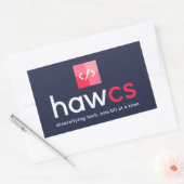 HAWCS Club Navy Rechthoekige Sticker (Envelop)