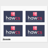 HAWCS Club Navy Rechthoekige Sticker (Vel)