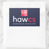 HAWCS Club Navy Rechthoekige Sticker (Tas)