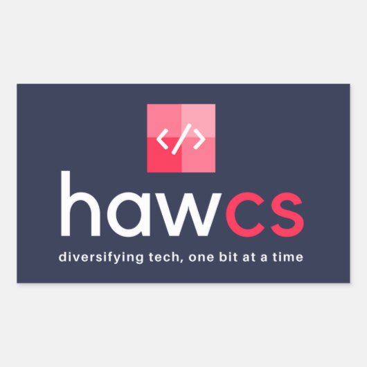HAWCS Club Navy Rechthoekige Sticker (Voorkant)