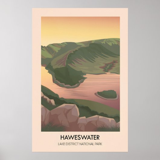 Haweswater Lake District Reisposter Poster (Voorkant)