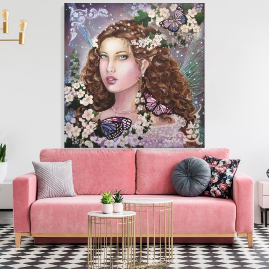 Hawhtorn feeënkoningin uitgerekte canvas kunst (Insitu (Woonkamer))