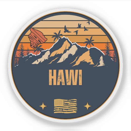 Hawi, Hawaï Sticker (Voorkant)
