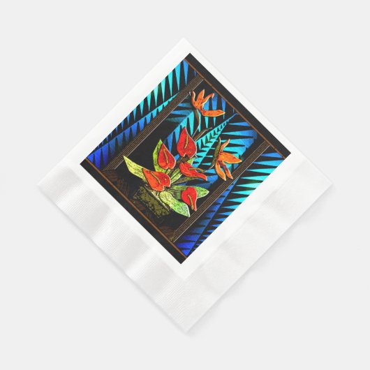 Hawian Kerstboeket Servet (Hoek)