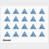 Hawiian Blue Flower Pattern Sticker (Vel)