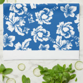 Hawiian Blue Flower Pattern Theedoek (Gevouwen)