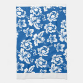 Hawiian Blue Flower Pattern Theedoek (Verticaal)