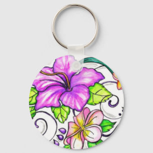 Hawiian Hibiscus Flowers Sleutelhanger