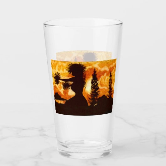 Hawiian Hula Dancer Glas (Voorkant)