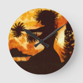 Hawiian Hula Dancer Ronde Klok
