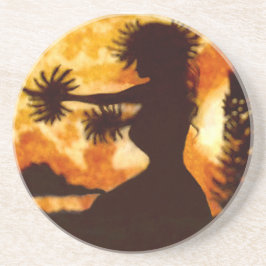 Hawiian Hula Dancer Zandsteen Onderzetter