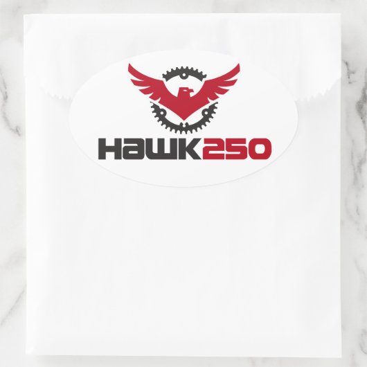 Hawk 250 Logo Ovale Sticker (Tas)