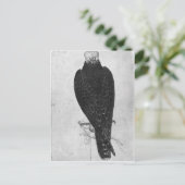 Hawk aan de hand briefkaart (Staand voorkant)